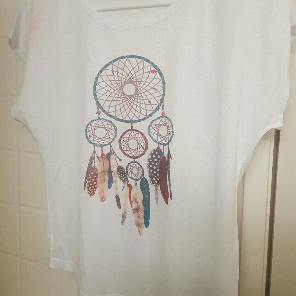 Dream catcher M shirt holographic sparkles Hobo