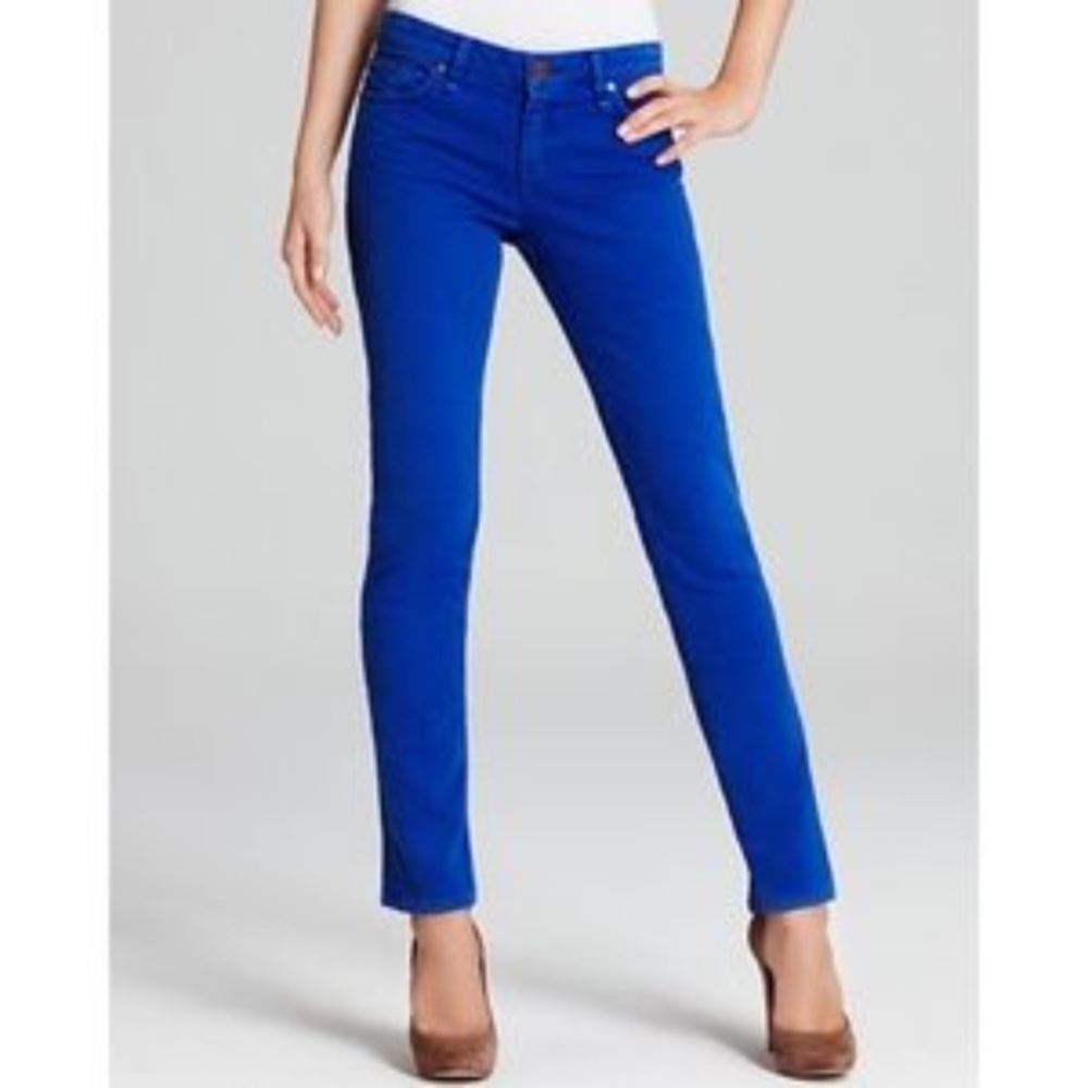 J. Crew cobalt blue toothpick jeans size 24
