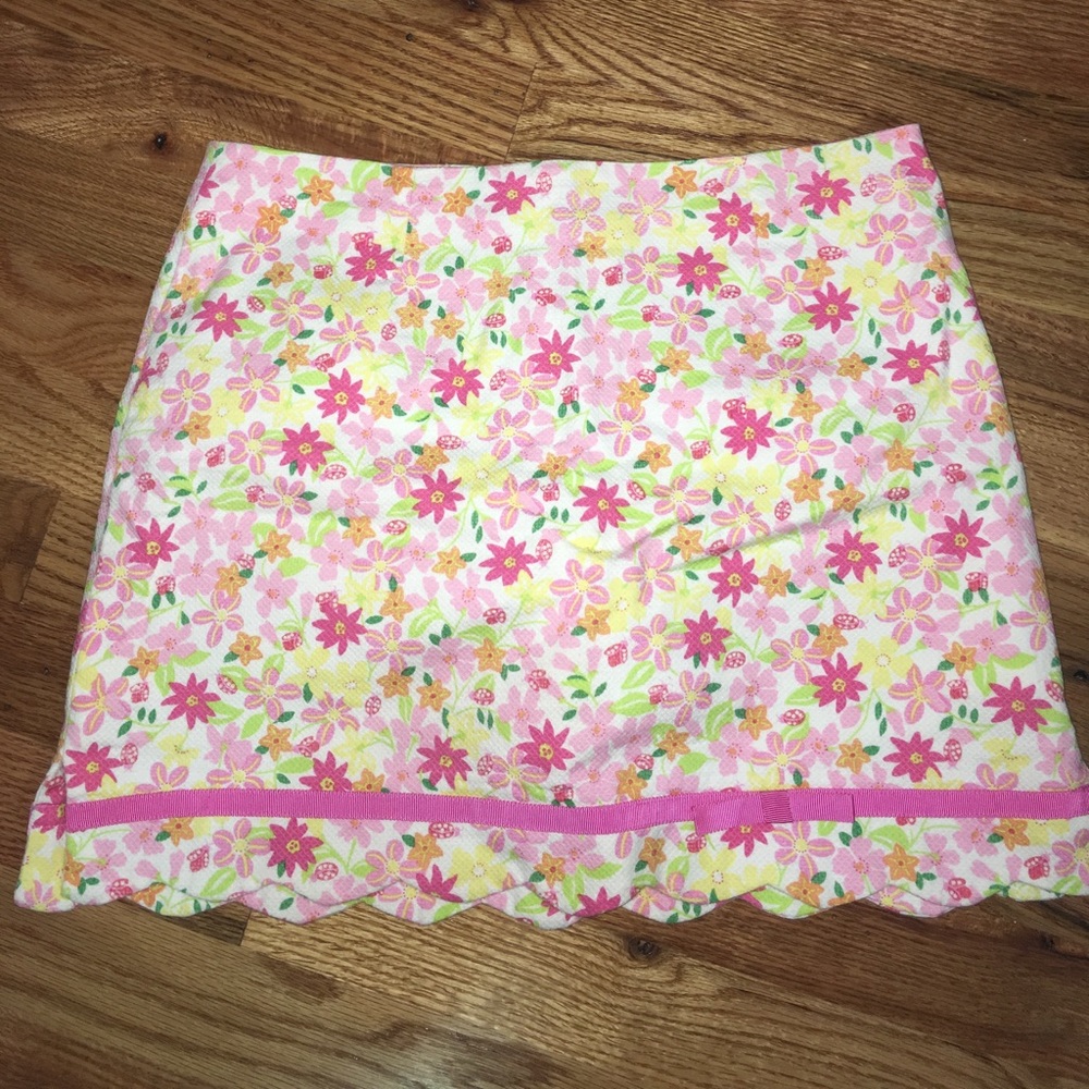 Lilly Pulitzer Vintage Scalloped Floral Skirt