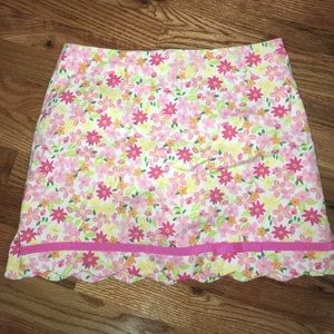 Lilly Pulitzer Vintage Scalloped Floral Skirt