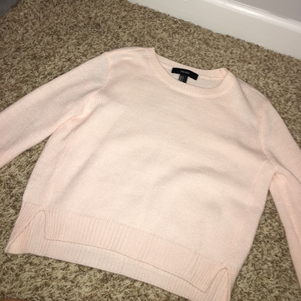 Babypink Forever 21 Cropped sweater