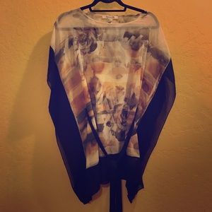 Sheer Flowy Kimono Style Top