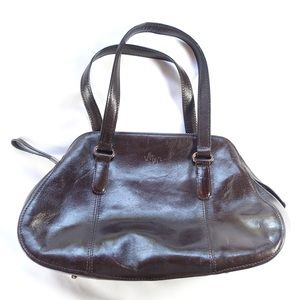 Monsac Burgandy Brown Leather Bag