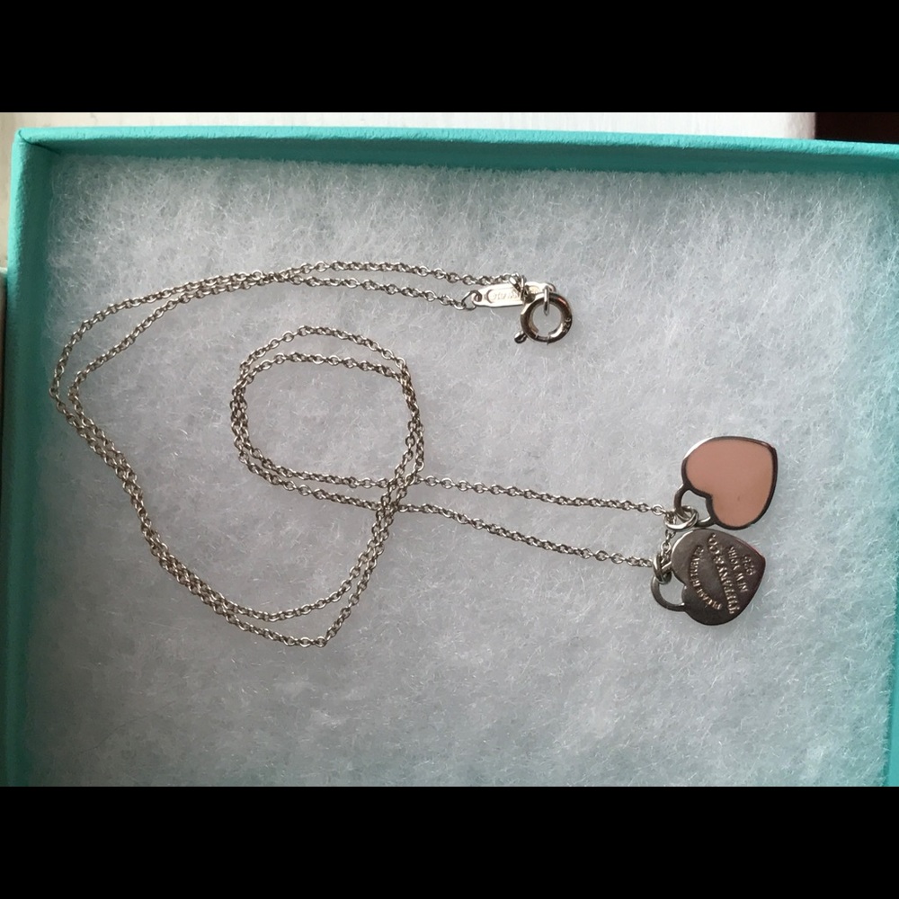 Tiffany & Company Mini enamel heart necklace