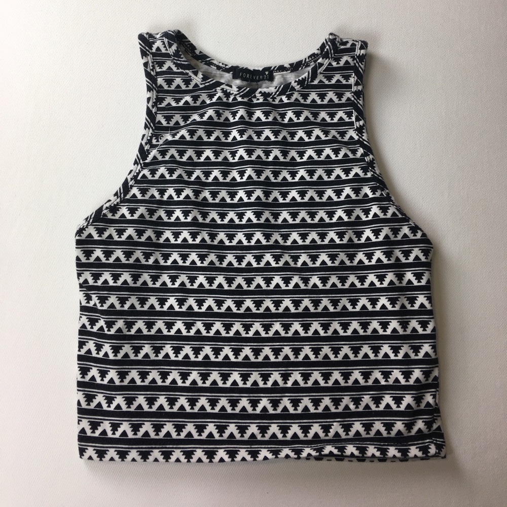 Forever 21 crop Tribal print tank