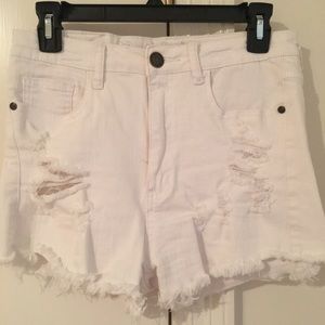 White Denim Shorts