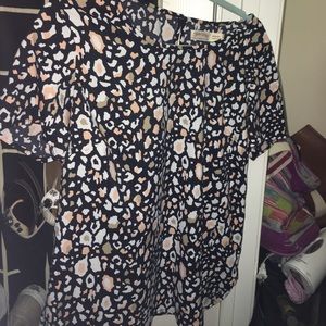 Faded Glory Blouse-leopard, pink