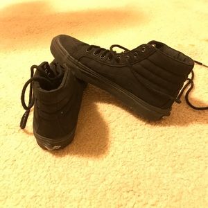 Vans Black High Top Converse(Basically brand new)