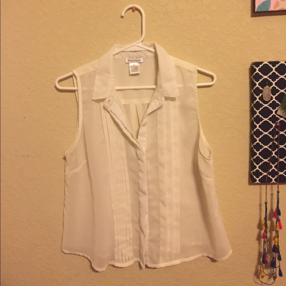 White tissuey button-up!!!