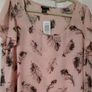 Torrid Blush Feather blouse