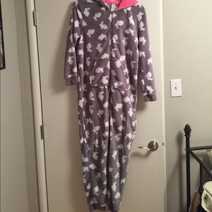Plush onesie pajamas