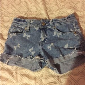 Delia's jean shorts with bows