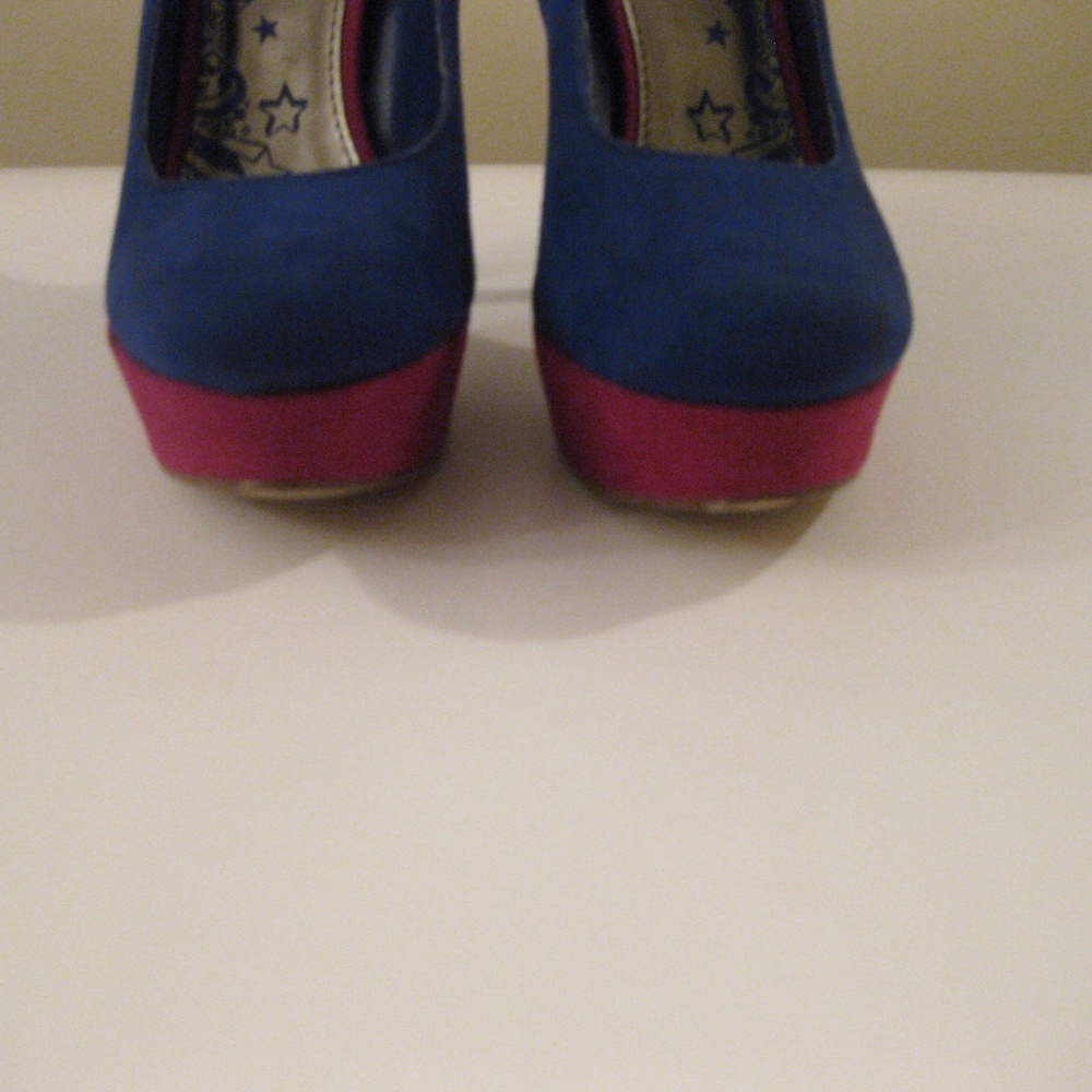 BRASH Heels, Blue, Pink, Purple   Size 7.5 - Picture 7 of 8