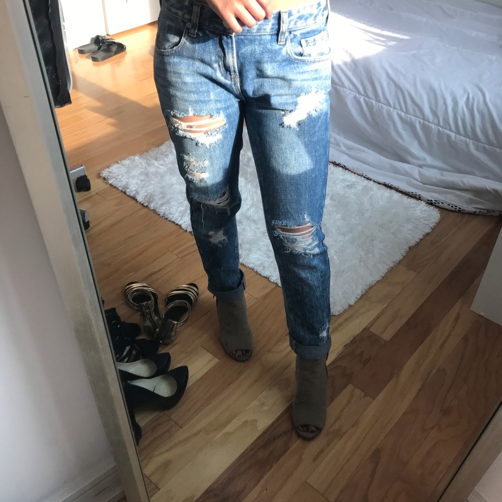 ✖SOLD✖Blue skinny boyfriend jeans - Picture 1 of 5
