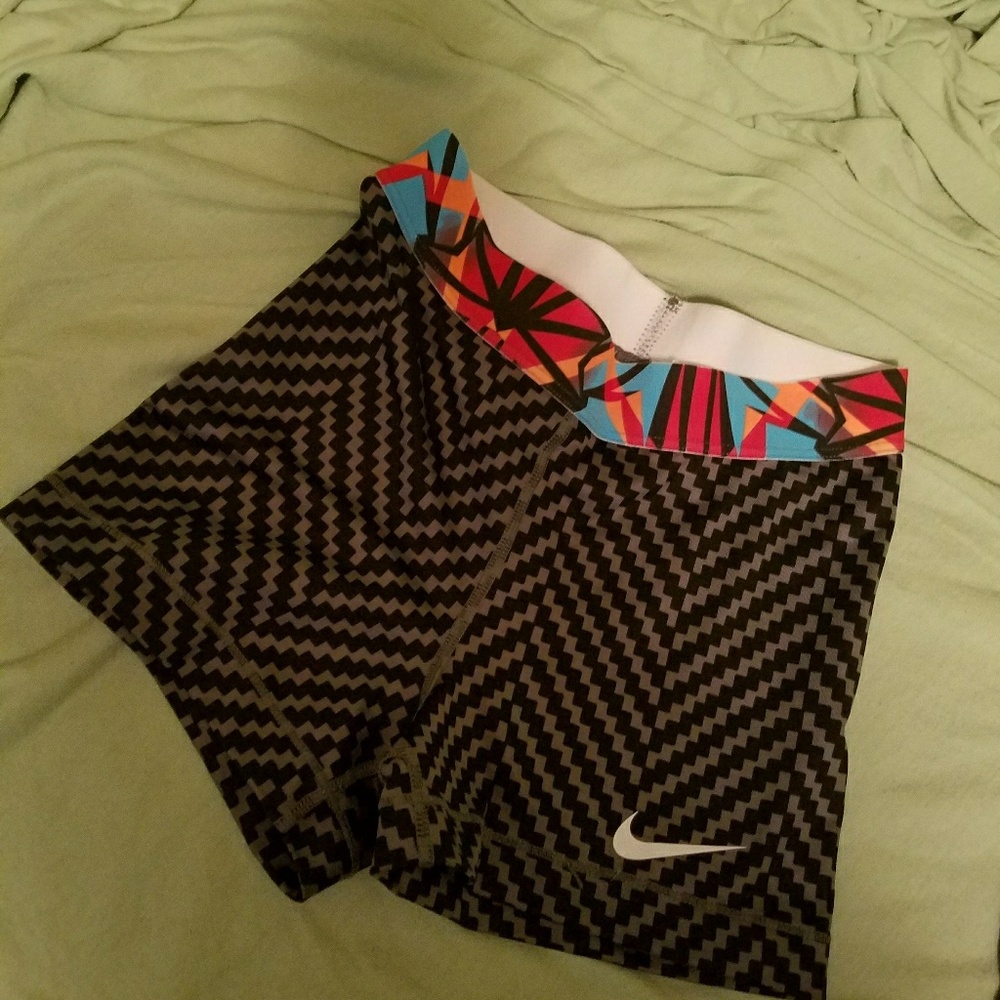 Nike dri fit compression short multi pattern rare