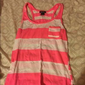 Pink and white Rue 21 tank top