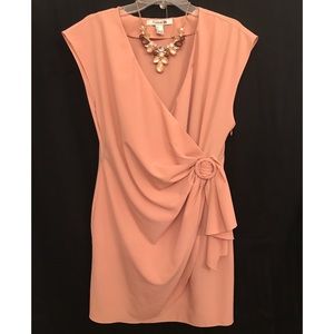 Nude pink fitted dress