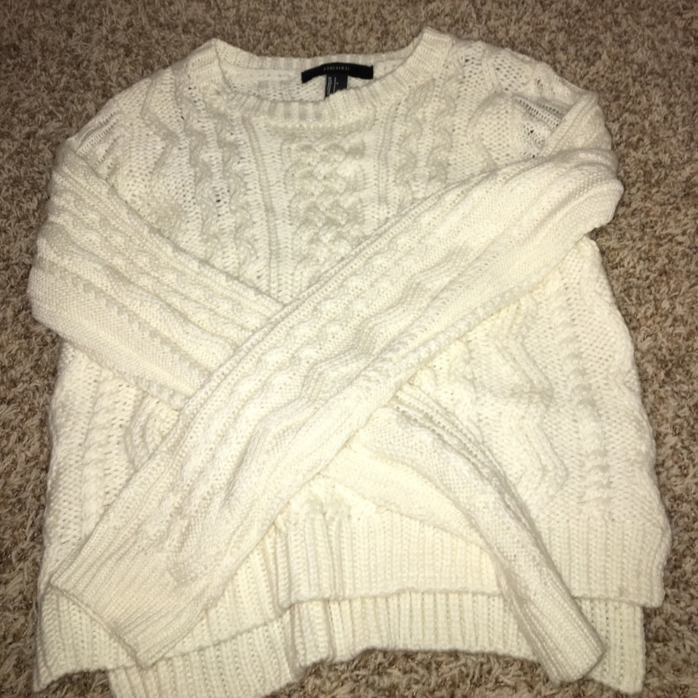 Forever 21 ribbed cropped sweater