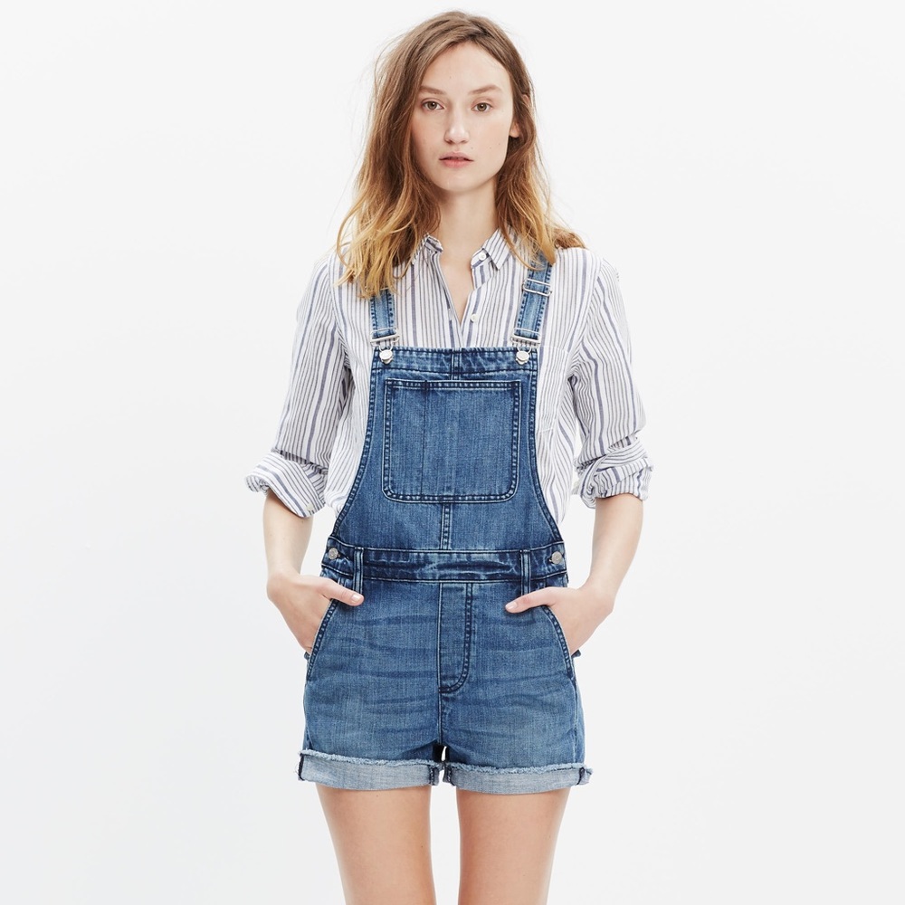 Worn Once! Adirondack Short Overalls- Delmar Wash