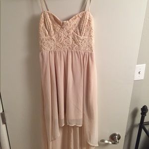 Cream high-low dress