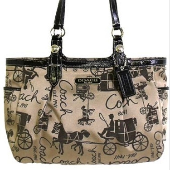 New Rare COACH Horse Carriage Sig Gallery 15144 - Picture 1 of 3