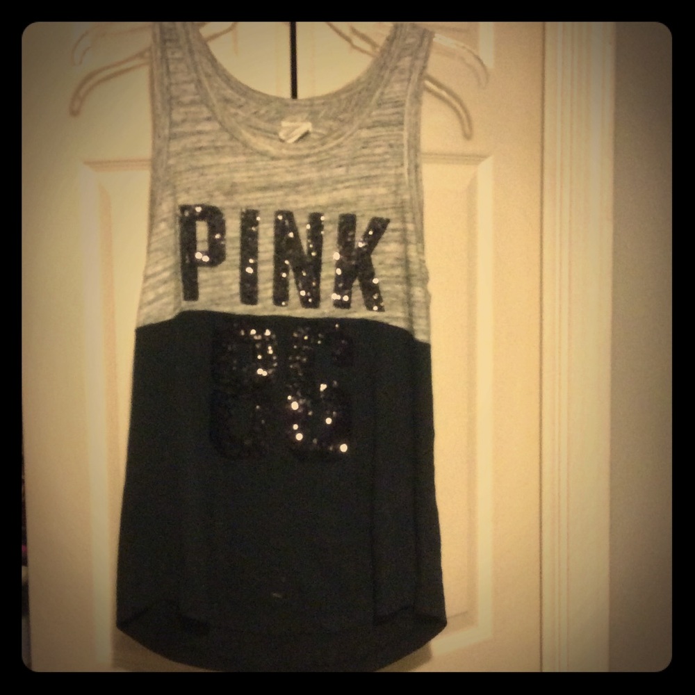 Victoria's Secret pink sequin tank small