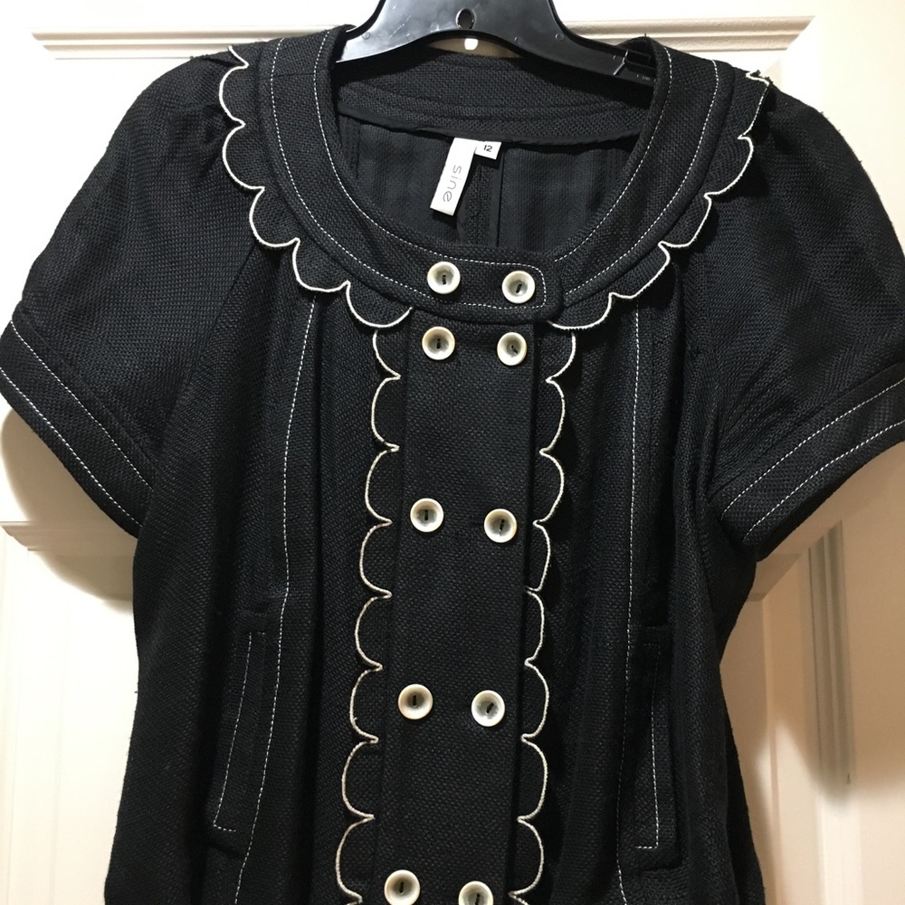 Anthropologie Sine short sleeve scallop jacket