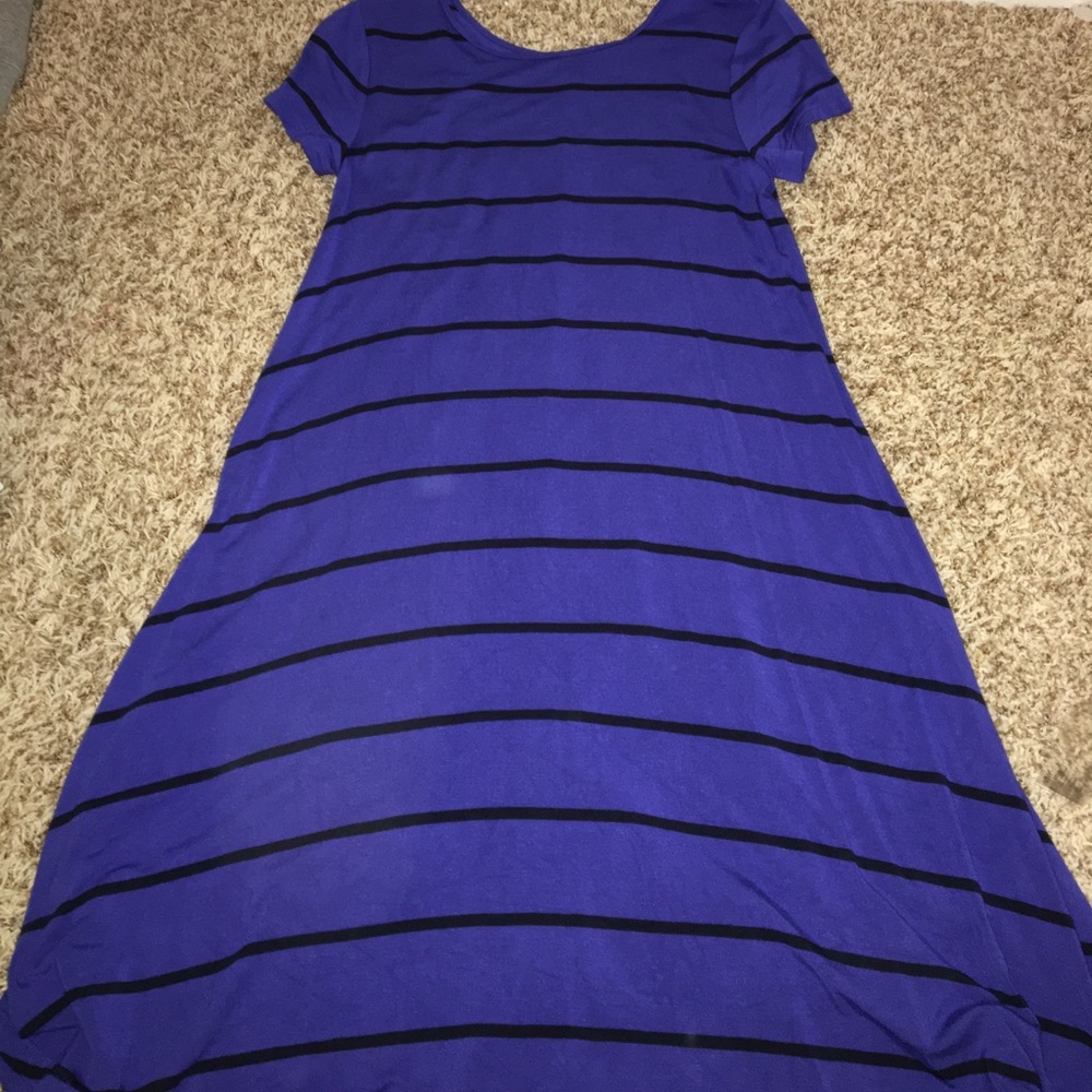 Old Navy Blue and black stripped jersey dress