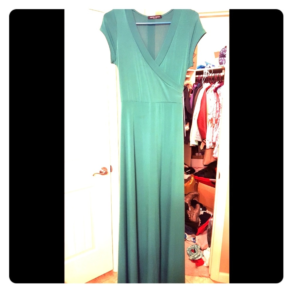 Emerald green maxi dress