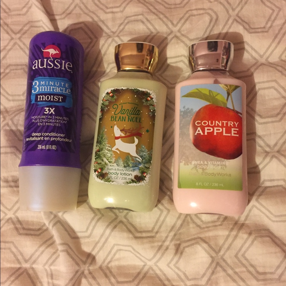 Lotion and 3 minute miracle