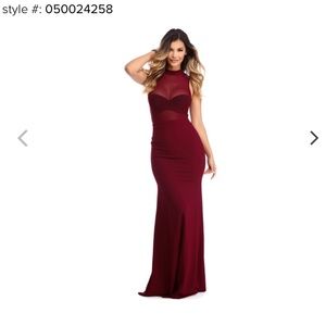 Cute, long burgundy dress! Brand new w/tags
