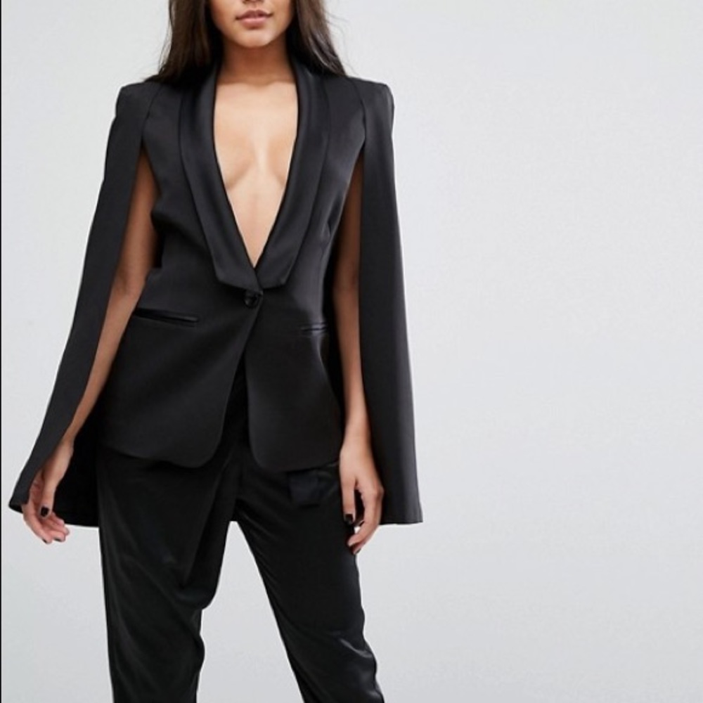 NWT- Tuxedo Cape Blazer by Lavish Alice