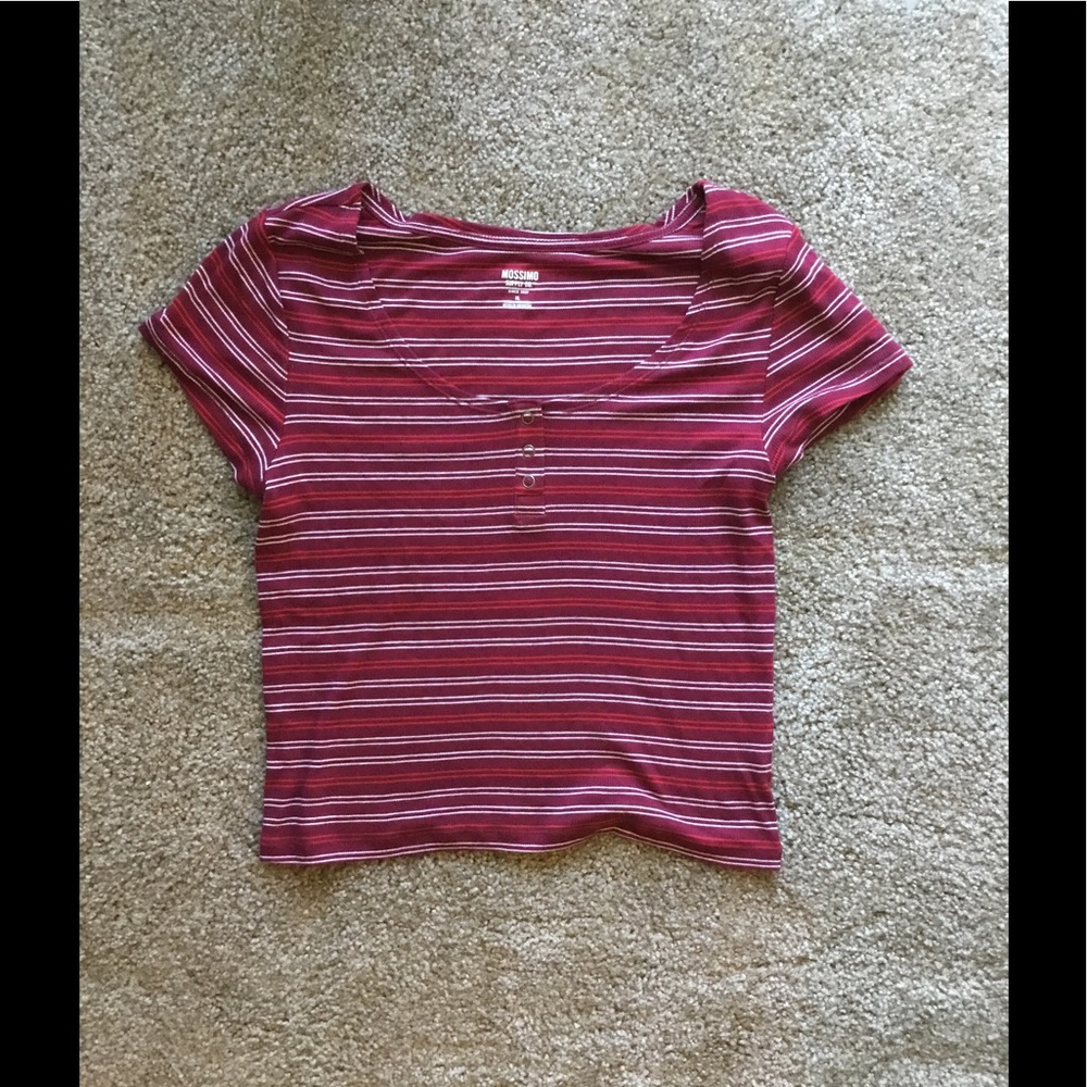 Mossimo Henley crop top