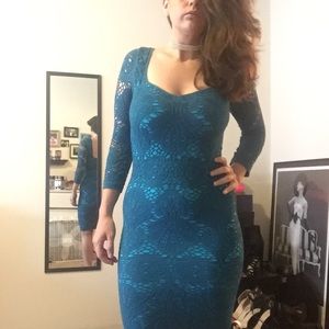 Free People blue lace dress