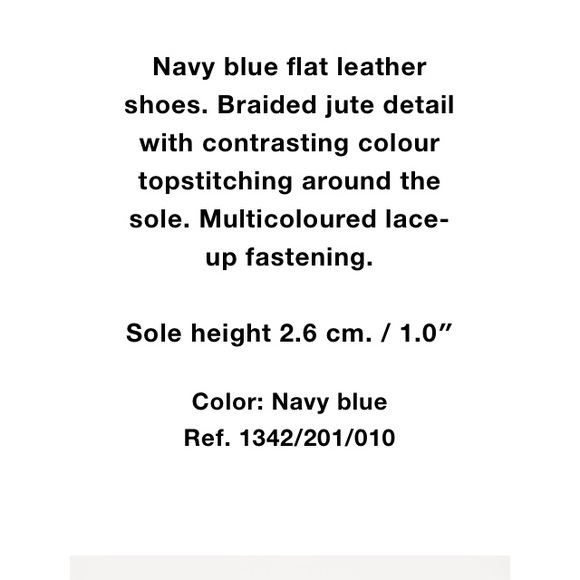 Zara navy blue leather espadrilles w/ lace up - Picture 4 of 4