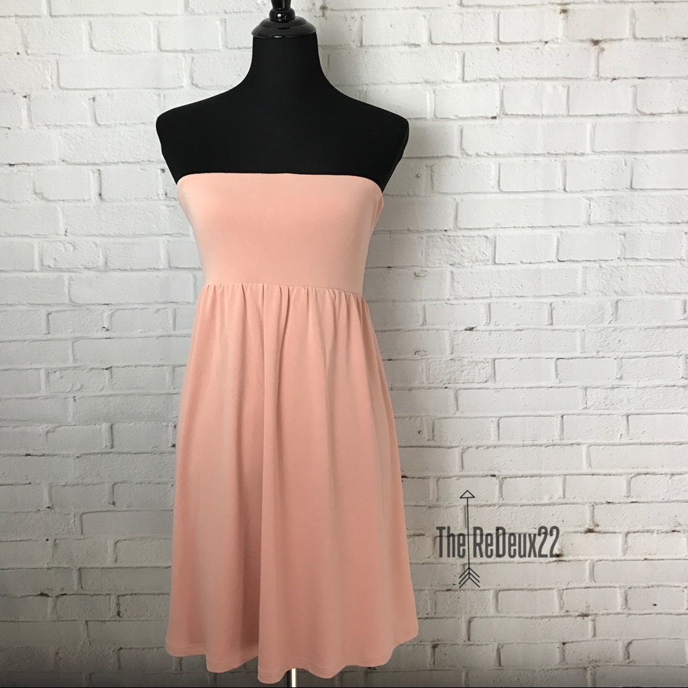 Lovers and Friends Blush Lined Strapless Dress