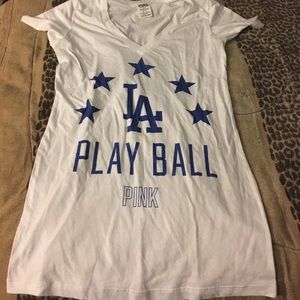 VS Pink Dodgers V-neck