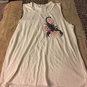 Scorpion rose muscle tank