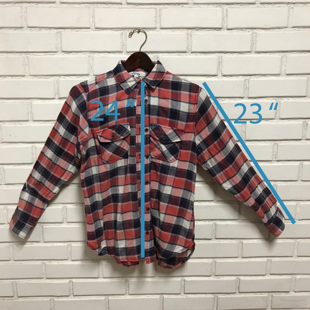 Orange & Blue "Wild Blue" Flannel SIZE MEDIUM