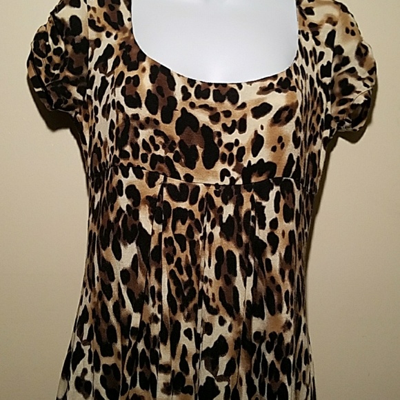 Leopard print Cache dress with keyhole back - Picture 2 of 8