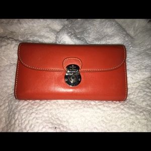 bright orange dooney & bourke wallet