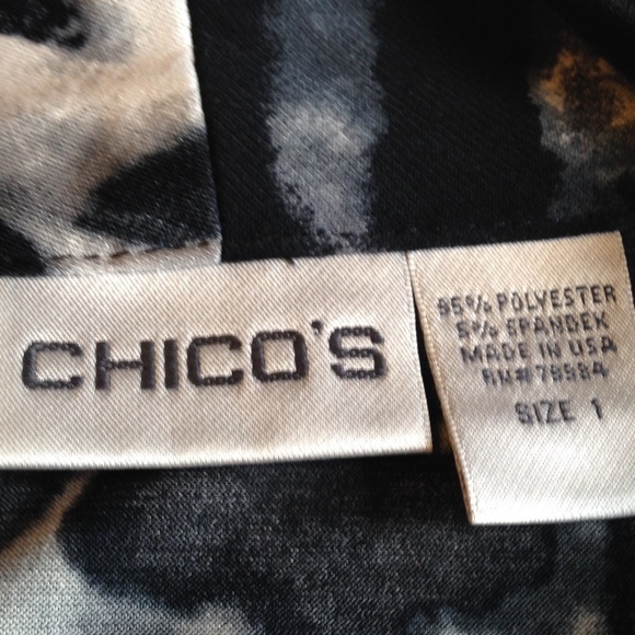 Chico's Animal Print Faux Wrap Dress Size 8 or M - Picture 6 of 7