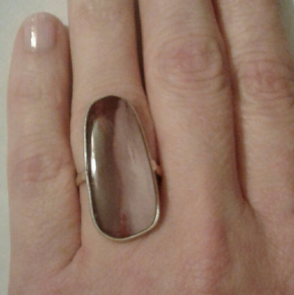 💜SALE💜New Artisan Natural Mookaite Solid 925S Rg - Picture 1 of 4
