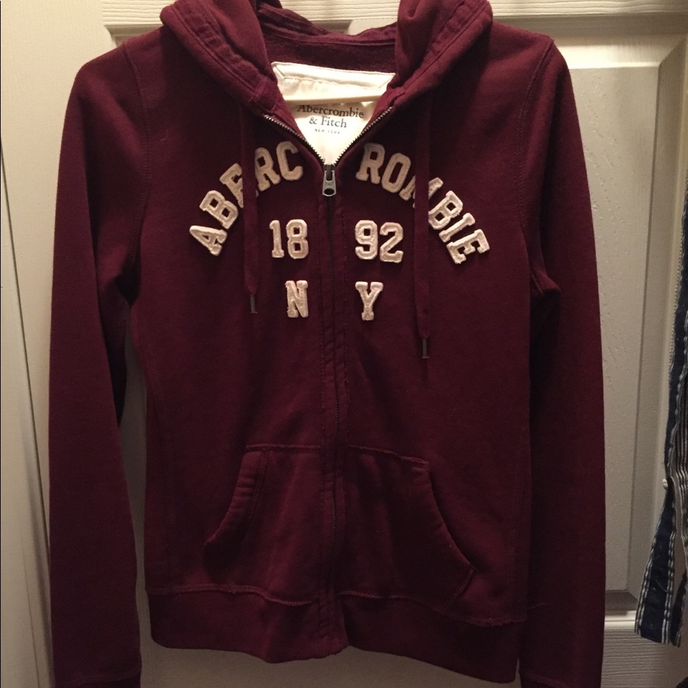 Abercrombie and fitch logo zip up