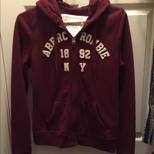 Abercrombie and fitch logo zip up