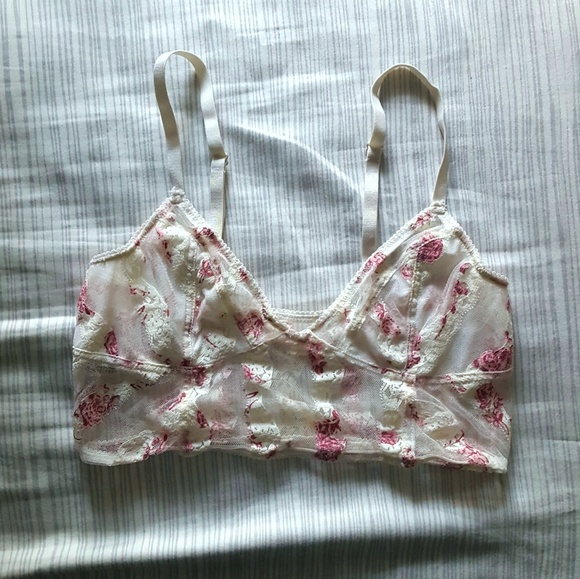 Free People Other - Free People Rose Print Bralette