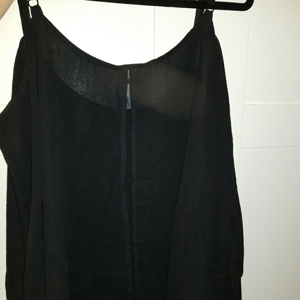 Torrid plus size black tulip open back cami
