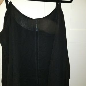 Torrid plus size black tulip open back cami