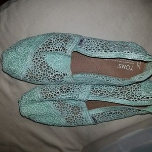 Teal Crochet Toms