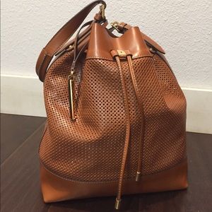 Vince Camuto Large Perforated Bucket Bag